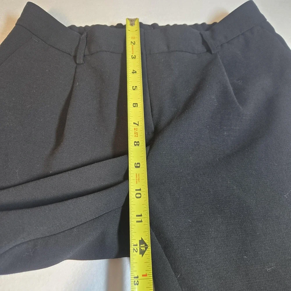 DKNY Dress Pants Women 4 Black Excellent Wide Leg Pleated Elastic Waist Trousers